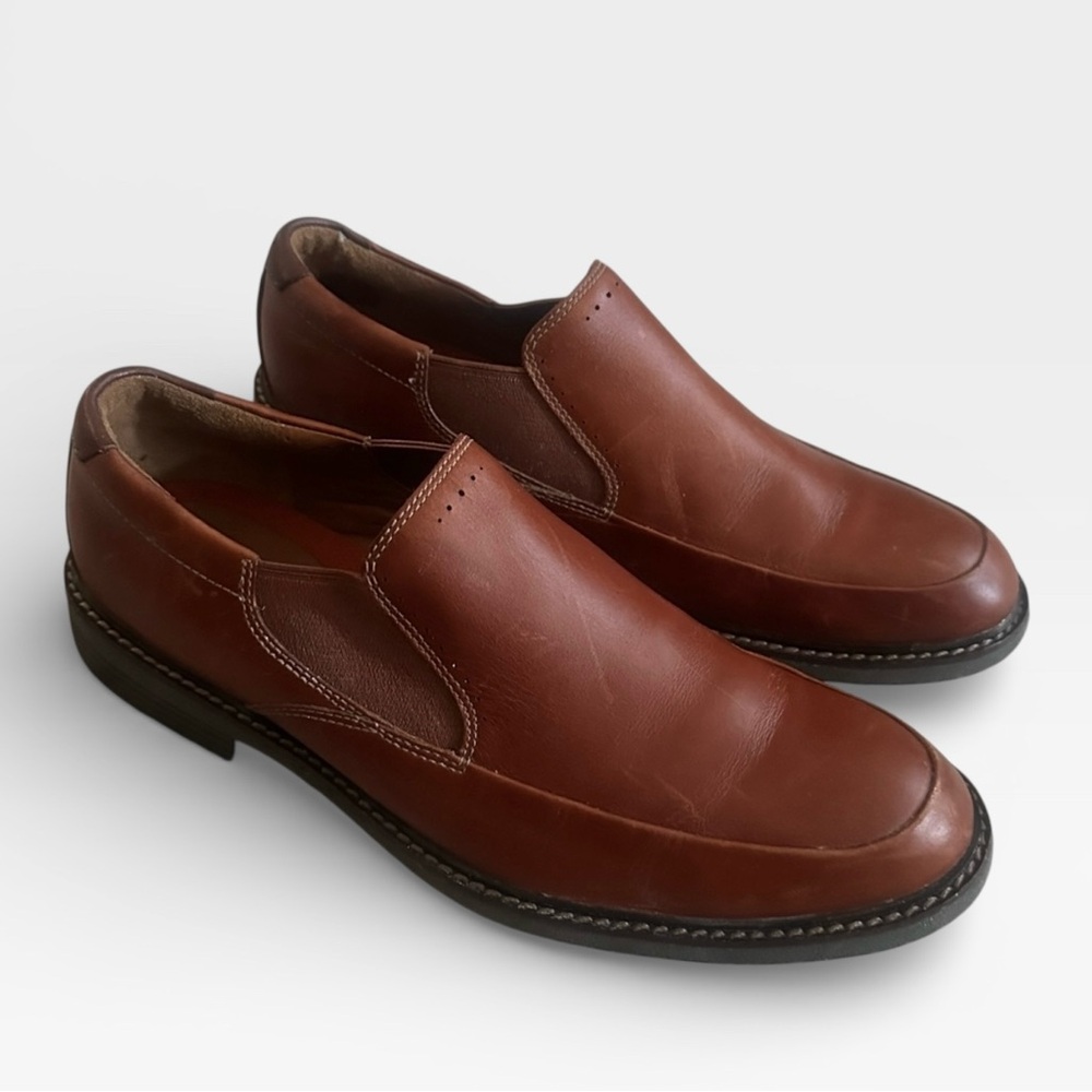 Clarks Unelott Step Leather Slip on Shoes Loafers Mens 10.5